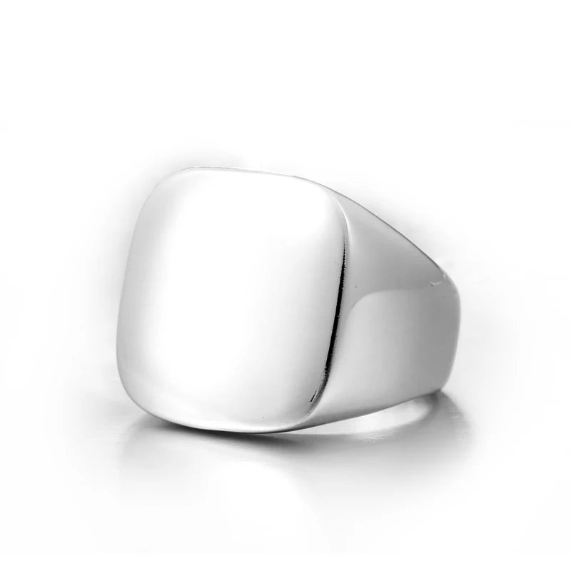 BEIER  Men's High Polished Fashion Man's 316L Stainless Steel Biker Unique Golden Black Square Ring For Men Gift BR8-177