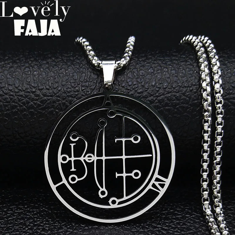 Sigil of AIM Demon Seal Necklace — Stainless