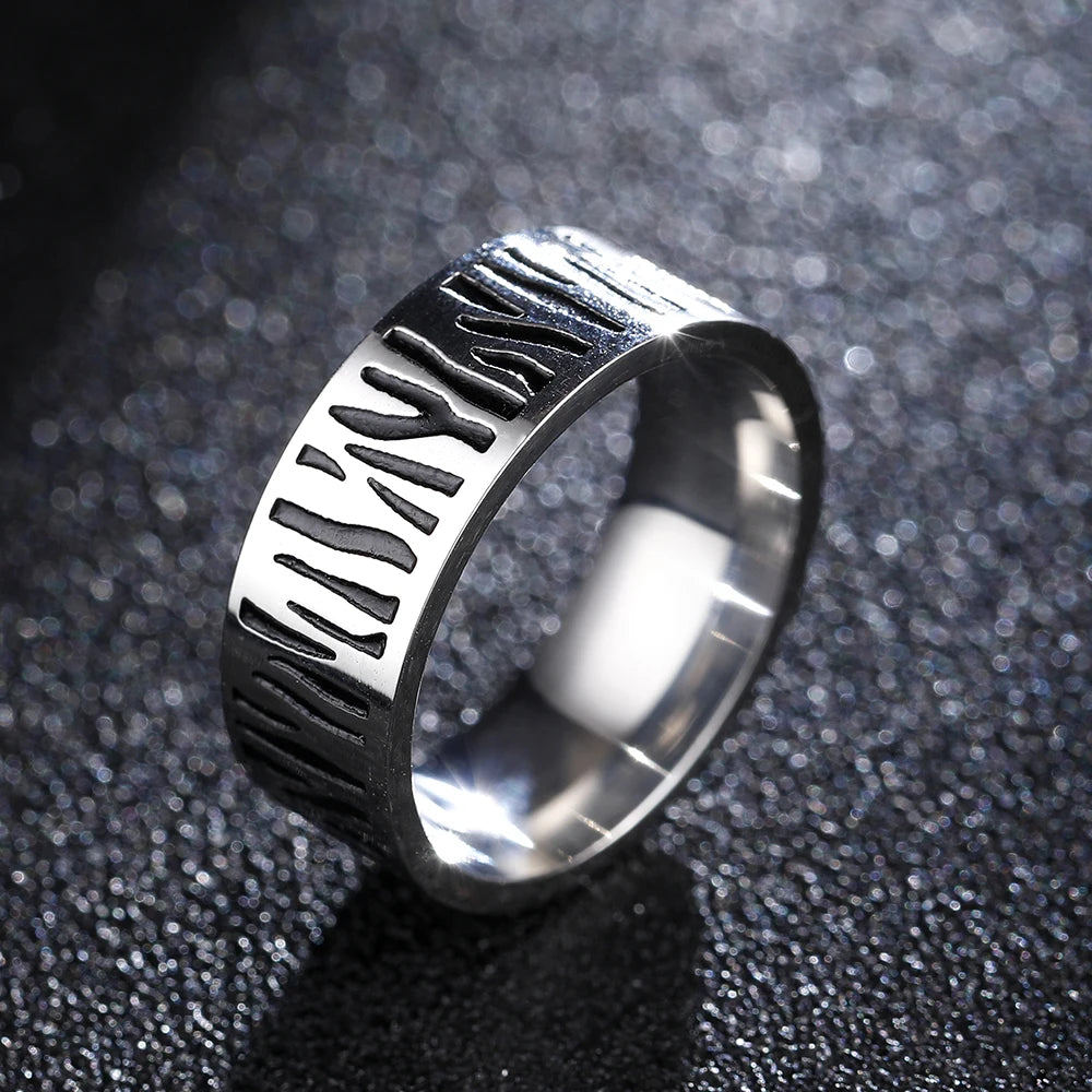 Vintage 316L Stainless Steel Ring for Men And Women Never Fade Power Lucky Mantra Ring