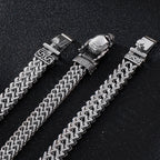 Gothic Men's Skull Head Bracelets Stainless Steel Ghost Chain Man Bracelet Punk Rock Skeleton Jewelry Gifts For