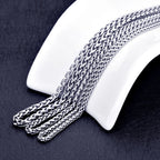 Wholesale Price Width 4MM Stainless Steel Chain Necklace For Men Fashion Hip-Hop Rock Style Gift Jewelry Titanium Steel Necklace