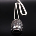 Buddhist Stainless Steel Pendant Necklace