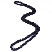 Hematite Tiger Eye Beaded Necklace — Black-Tone