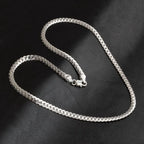 5mm 925 Sterling Silver with Gold Plated Necklace Unisex Flat Snake Link Chain Lobster Clasp Collares Necklaces For Women Men