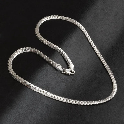 5mm Flat Snake Chain Necklace — Two-Tone