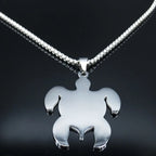 Sun Moon Turtle Pendant — Silver Stainless