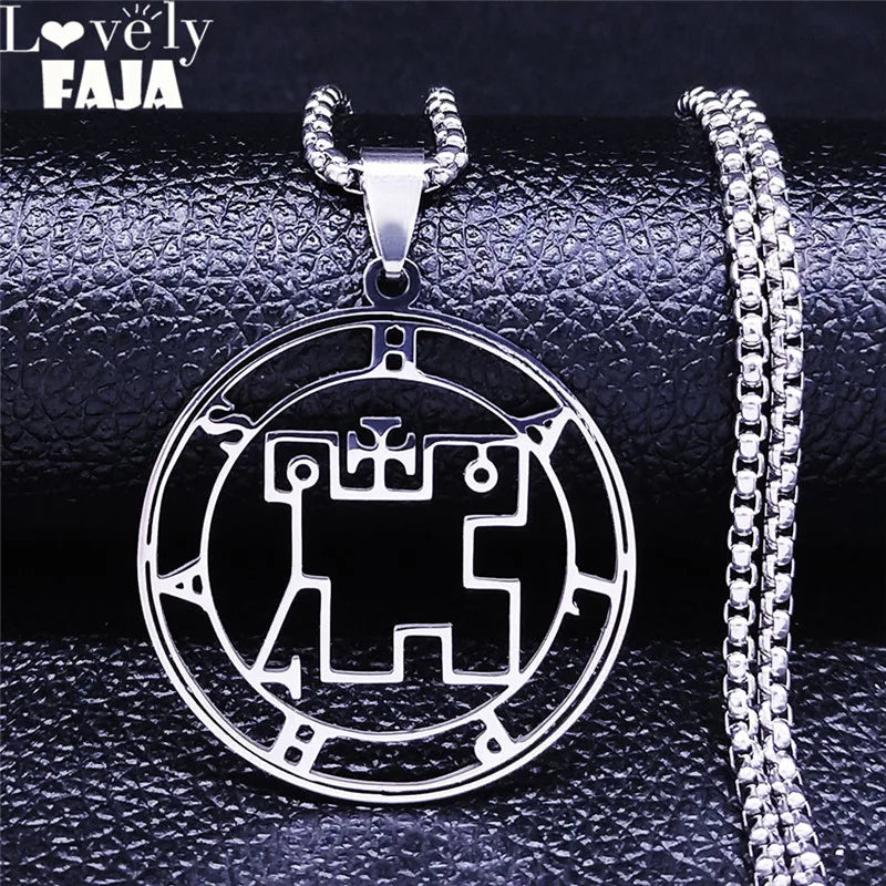 Statement Pendant Necklace — Stainless Steel