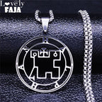 Statement Pendant Necklace — Stainless Steel