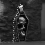 Viking Dragon Skull Pendant Necklace