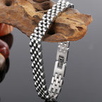 Stainless Steel Bracelet for Man Women 10MM Wide Length Adjustable Link Chain Men's Bracelets Jewellery Mannen Armband