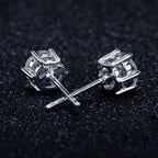 Round Martini Prong Setting Stud Earrings — Daily Wear, Two-Tone