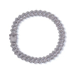 THE BLING KING 20mm Prong Cuban Link Chains Necklace Fashion Hiphop Jewelry 3 Row Rhinestones Iced Out Necklaces For Men
