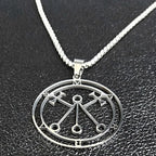 Baphomet Steel Pendant Lucifer Sigil Seal Satan