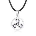 Triskelion Triple Spiral Pendant — Stainless