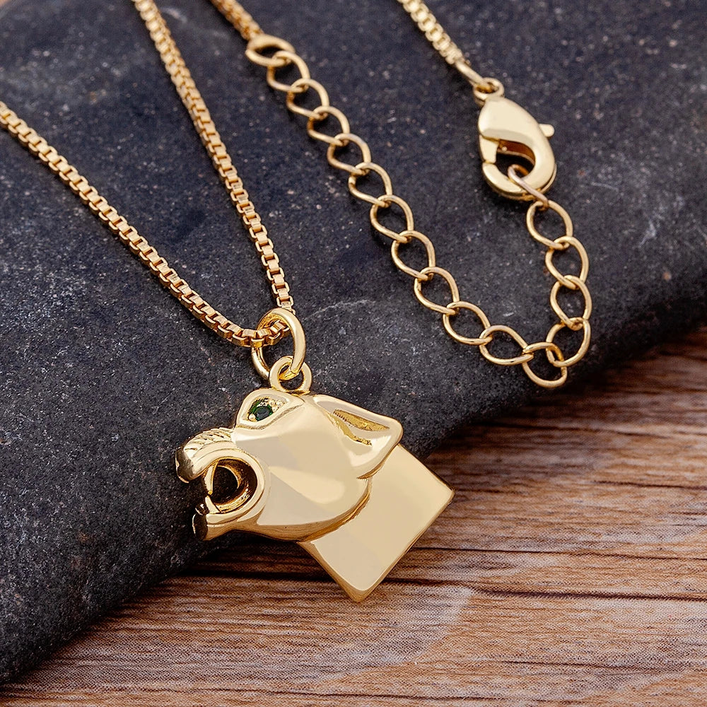 Hip Hop Wolf Head Pendant Necklace — Stainless Steel