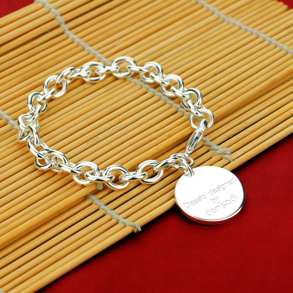 Hot Sales Charm Bracelets for Women Fashion 100% 925 Sterling Silver Love Heart Knot Cuff Bangle Bracelet Jewelry Gift Pulseira