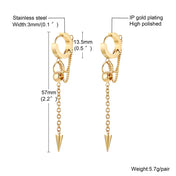 Cross Huggie Hoop Earrings — Stainless