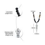 Tibetan Phurba Dagger Stone Necklace — Stainless Steel