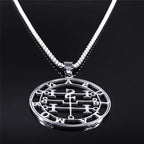 Baphomet Steel Pendant Seal Andromalius Men/women
