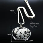 Werewolf Wolf Pendant — Silver Stainless