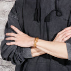 Dragon Head Byzantine Double Link Bracelet — Stainless Steel