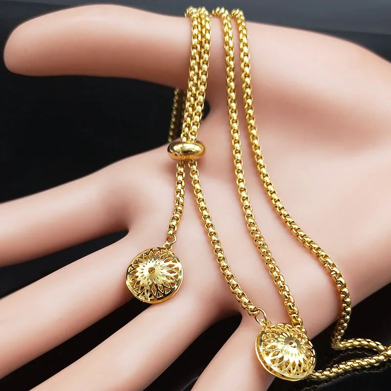 Flower of Life Pendant — Gold Stainless
