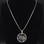 Demon Seal Silver Pendant Necklace — Stainless Steel
