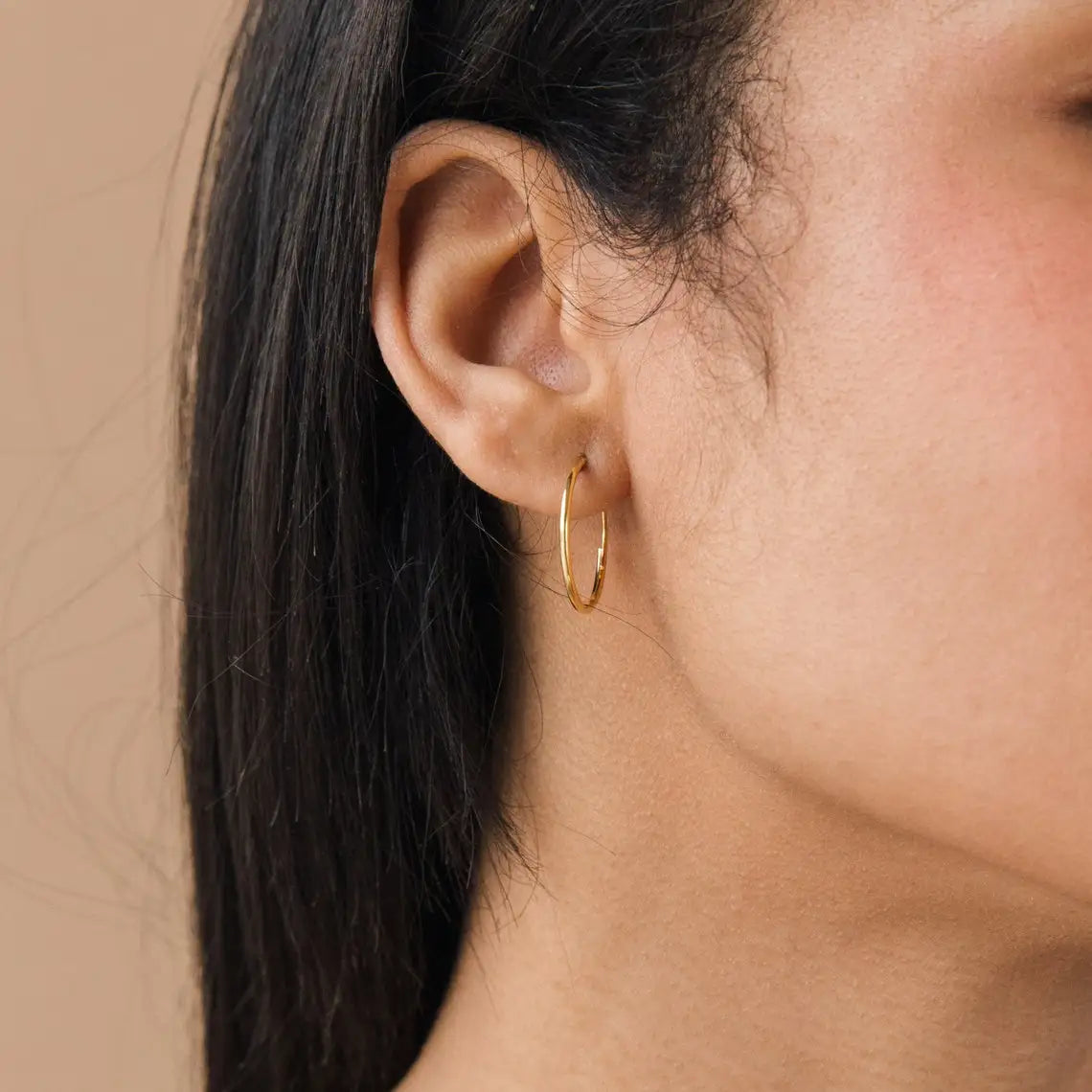 Minimal Huggie Hoop Earrings — Stainless Steel