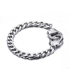 bracelet men's stainless steel handcuffs accessories chain on hand charm Steampunk cuff bracelet punk couple bracelet