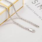 Rolo Chain Necklace 3mm for Men — Silver-Tone, 18 to 28 Inch