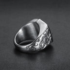 Viking Pirate Compass Geometric Ring — Stainless Steel