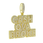 Iced Out Letter Pendant Tennis Chain Necklace — Silver