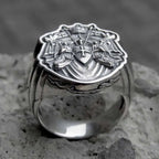 Knights Templar Red Cross Punk Ring — Stainless Steel