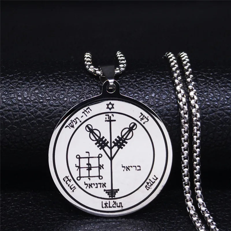 Star Solomon Pendant Necklace — Stainless Steel