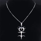 Statement Chain Pendant Necklace — Stainless Steel