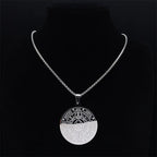 Pagan Triquetra Wheel of the Year Necklace — Stainless Steel