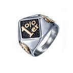 Simple Retro 1% Lucky Number Ring Men And Women Punk Fashion Stainless Steel Biker Skull Ring Amulet Jewelry Gift Wholesale