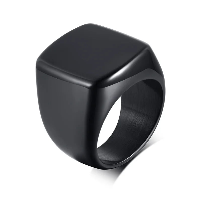 Black Urn Signet Keepsake Ring