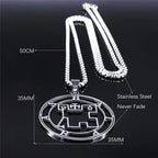 Statement Pendant Necklace — Stainless Steel