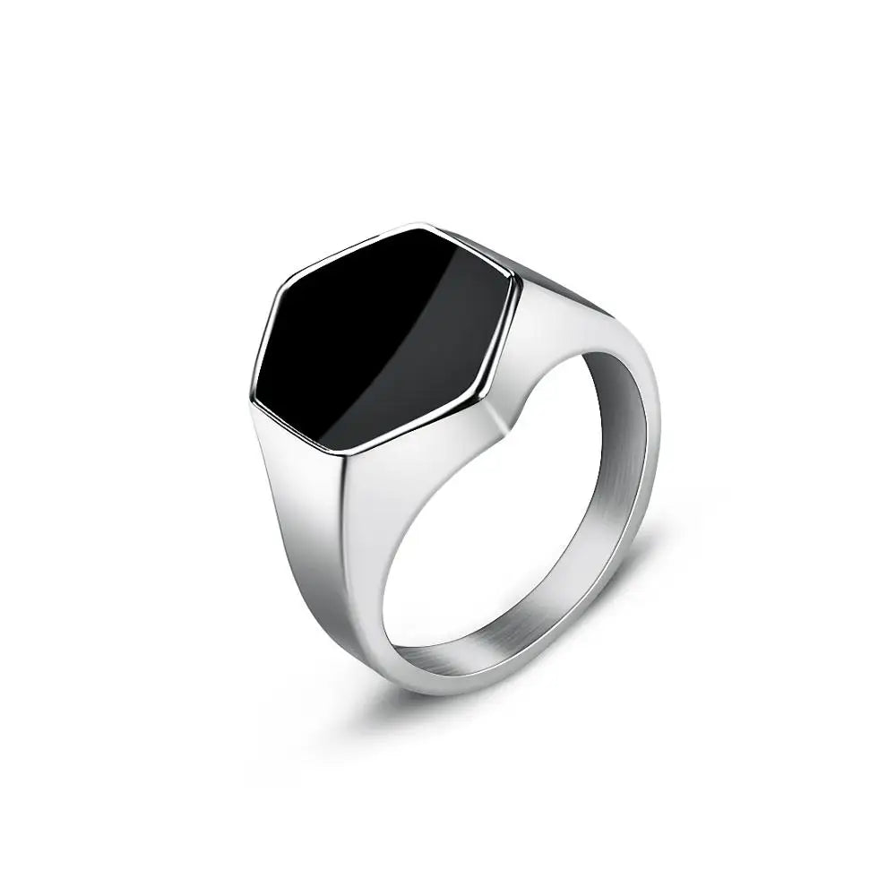 Smooth Signet Ring — Stainless Steel