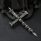 Vintage Punk Skull Necklace for Men Women 316L Stainless Steel Necklaces Men's chain Fashion Male Kiss Jewelry OSDZ201