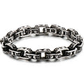 Gothic Skull Head Links Chain Bracelet For Man 316L Stainless Steel Skeleton Charm Men's Bracelets 7.87" 9" Male Bike