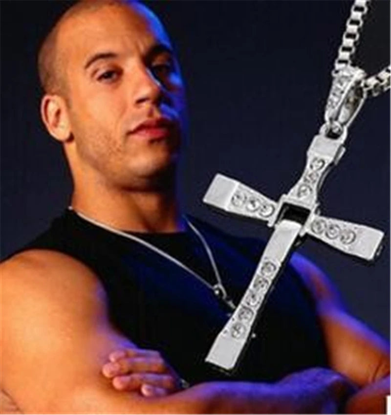 Fashion Male Necklaces & Pendants Fashion Movie Jewelry The Fast and The Furious Toretto Men Classic Cross Pendant
