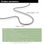 Silver-Tone Box Link Chain Choker Necklace, 61cm
