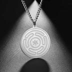 Strophalos of Hecate Wheel Pendant Necklace — Stainless Steel