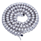 Iced Out Tennis Chain Choker Necklace — Copper Alloy