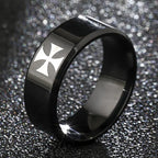 English Titanium Steel Christian Cross Bible Ring for Men and Women Personalized Ring Customize Ring Engraved Ring