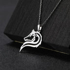 Fenrir Wolf Pendant Necklace — Stainless Steel