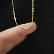 Pavé Cross Pendant Necklace — Two-Tone