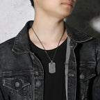 Dog Tag Pendant Necklace — Stainless Steel